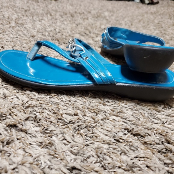 Turquoise sandals - Picture 2 of 3